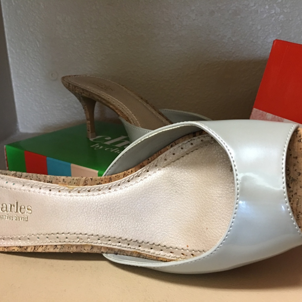 Slide Grey Patent Leather Slide Shoe - Picture 3 of 5